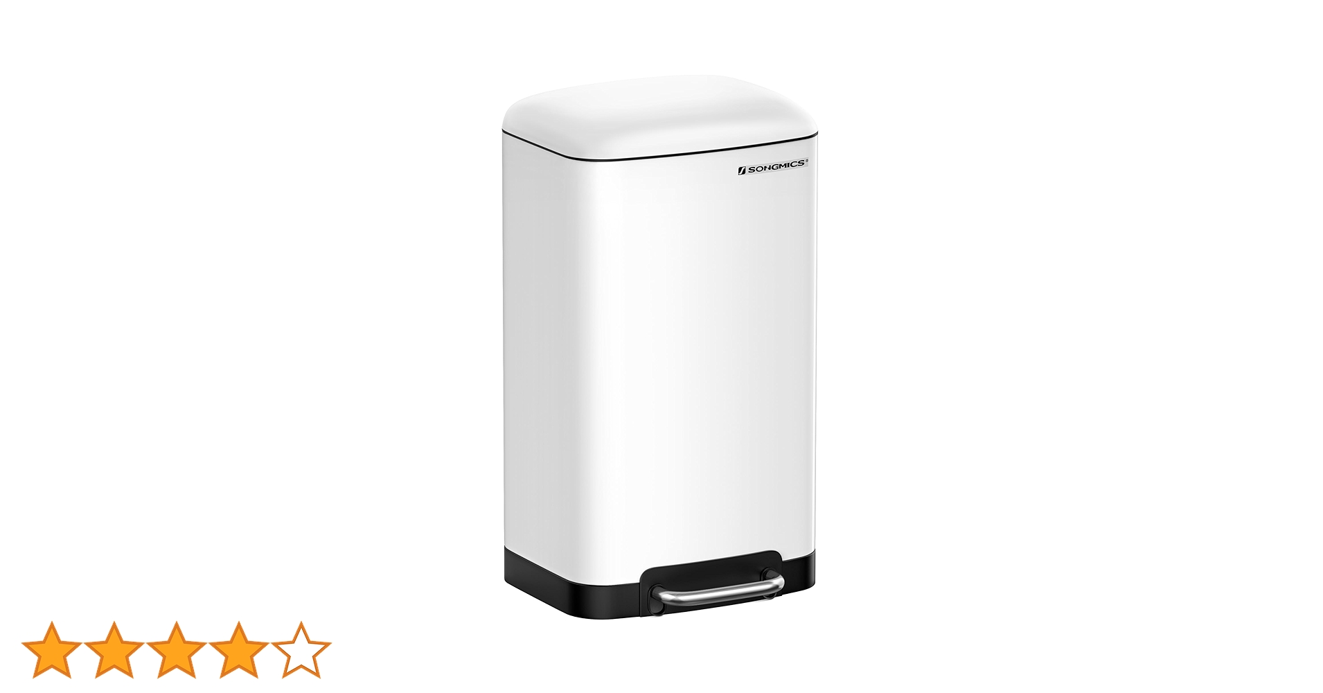 新品　SONGMICS ダブルペダル ごみ箱 中型 ホワイト Amazon｜SONGMICS ゴミ箱 2分別 20L+30L 幅29cm 観音開き ペダル